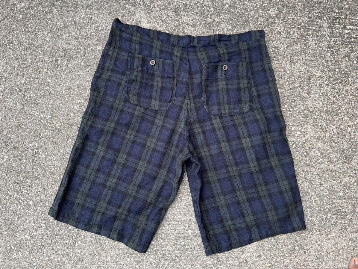 Chimala Japan Linen Blend Tartan Oversize Short Pant