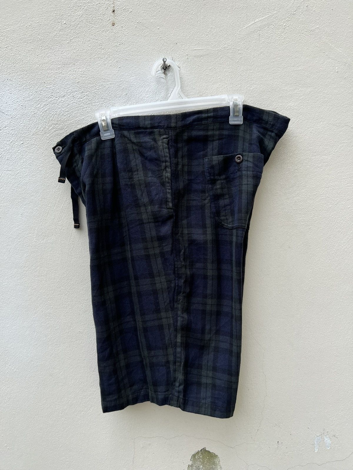 Chimala Japan Linen Blend Tartan Oversize Short Pant