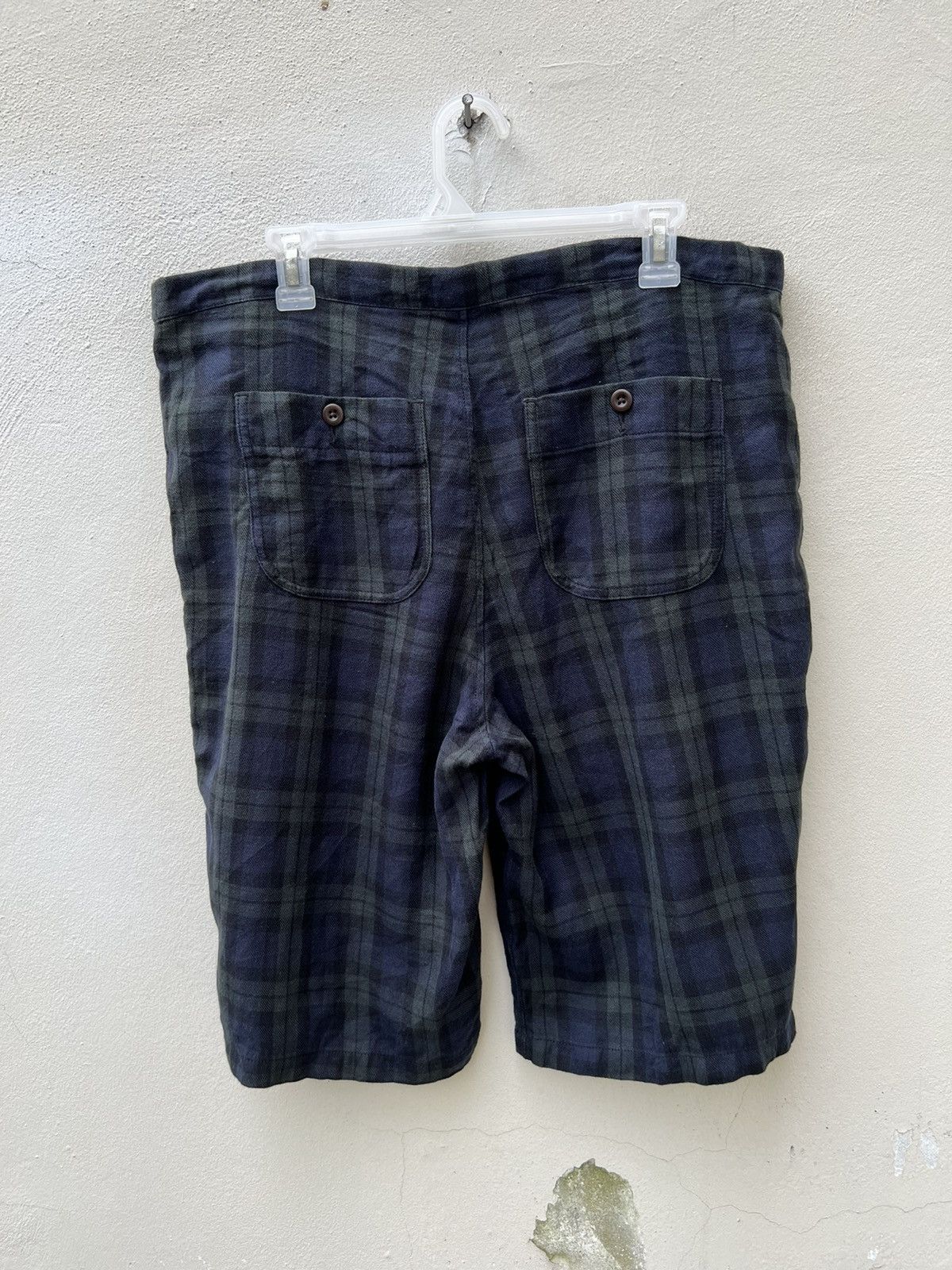 Chimala Japan Linen Blend Tartan Oversize Short Pant