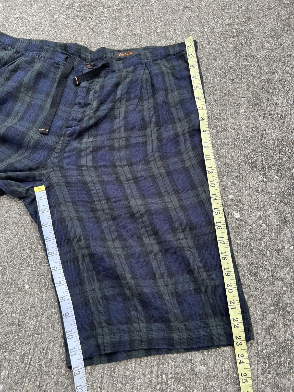 Chimala Japan Linen Blend Tartan Oversize Short Pant