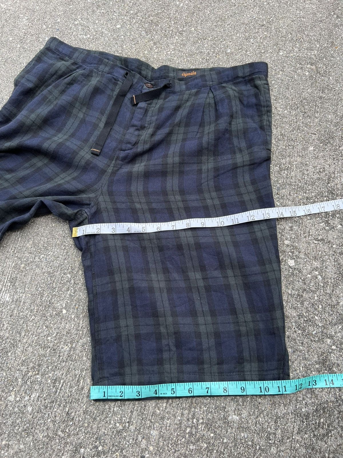 Chimala Japan Linen Blend Tartan Oversize Short Pant