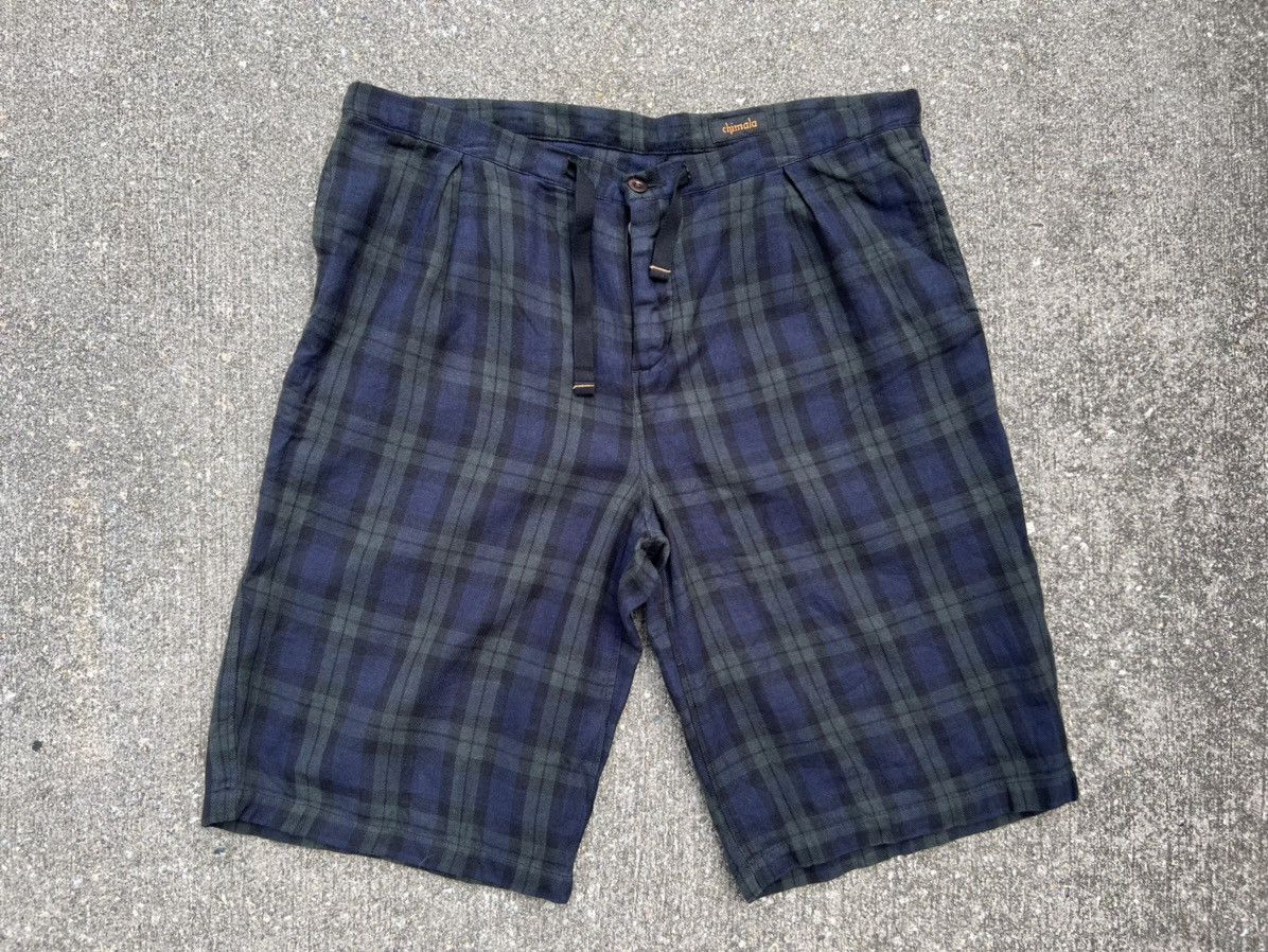 Chimala Japan Linen Blend Tartan Oversize Short Pant