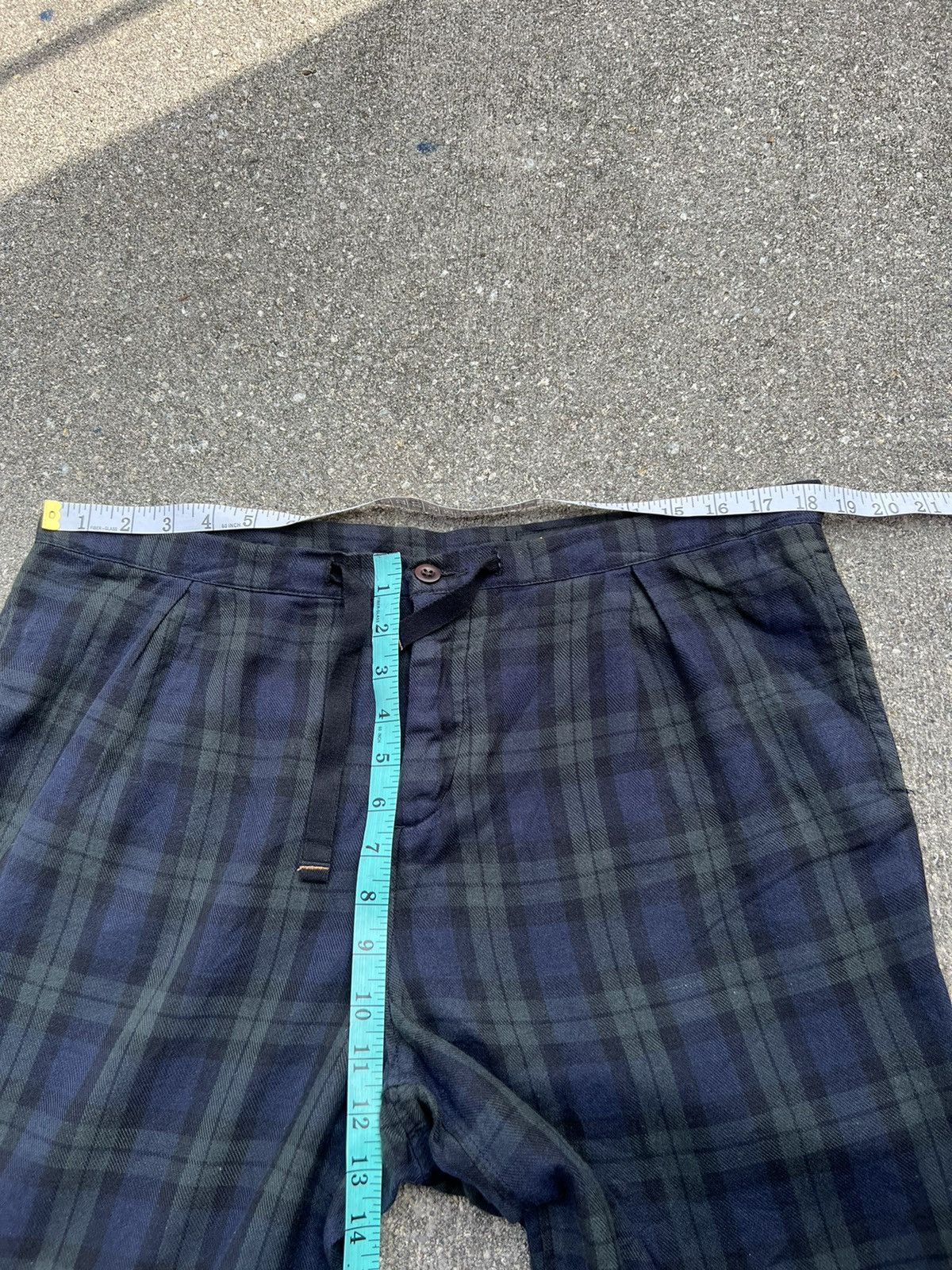 Chimala Japan Linen Blend Tartan Oversize Short Pant