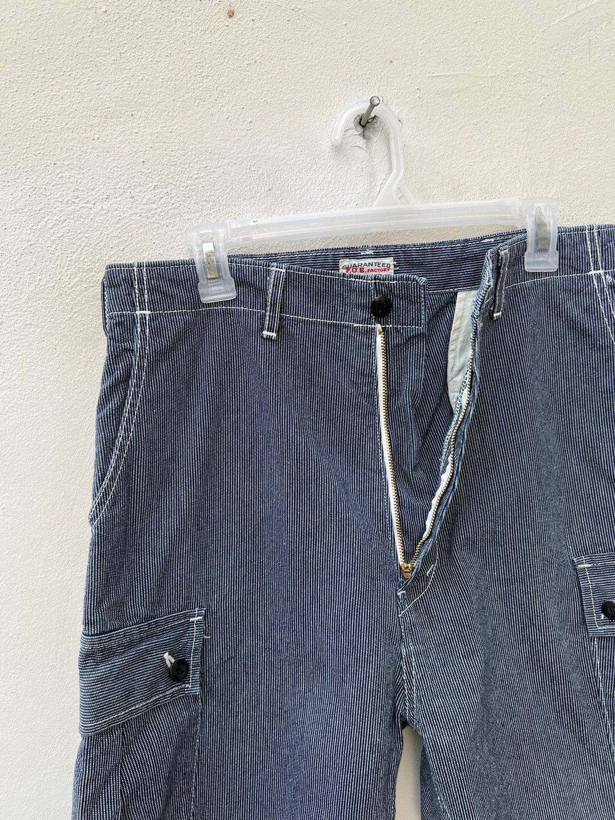 FOB Factory Vintage F.O.B. Factory Japan Wabash Striped Cargo Short Pant Size US 31 - 7 Thumbnail