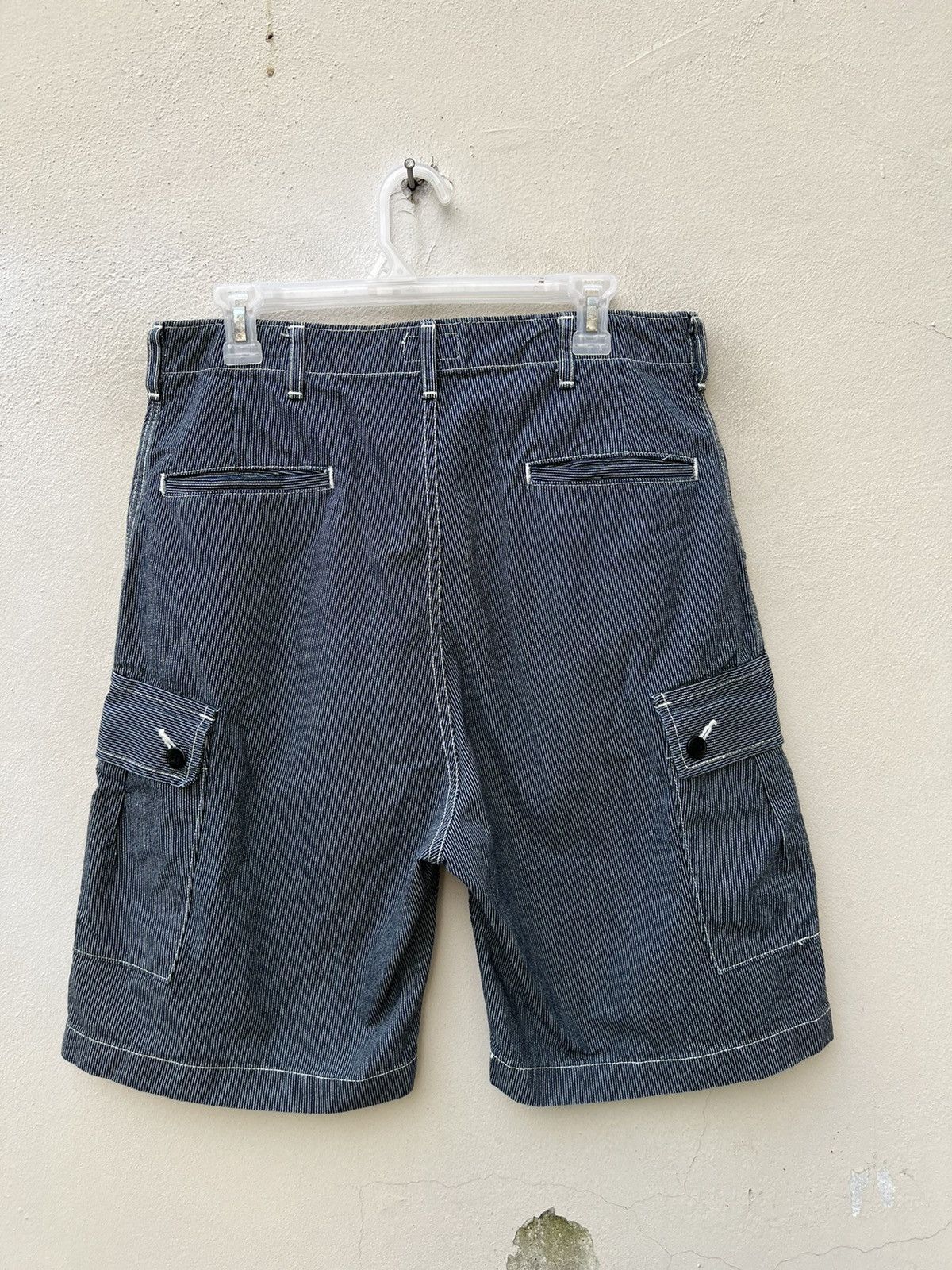 FOB Factory Vintage F.O.B. Factory Japan Wabash Striped Cargo Short Pant Size US 31 - 11 Thumbnail