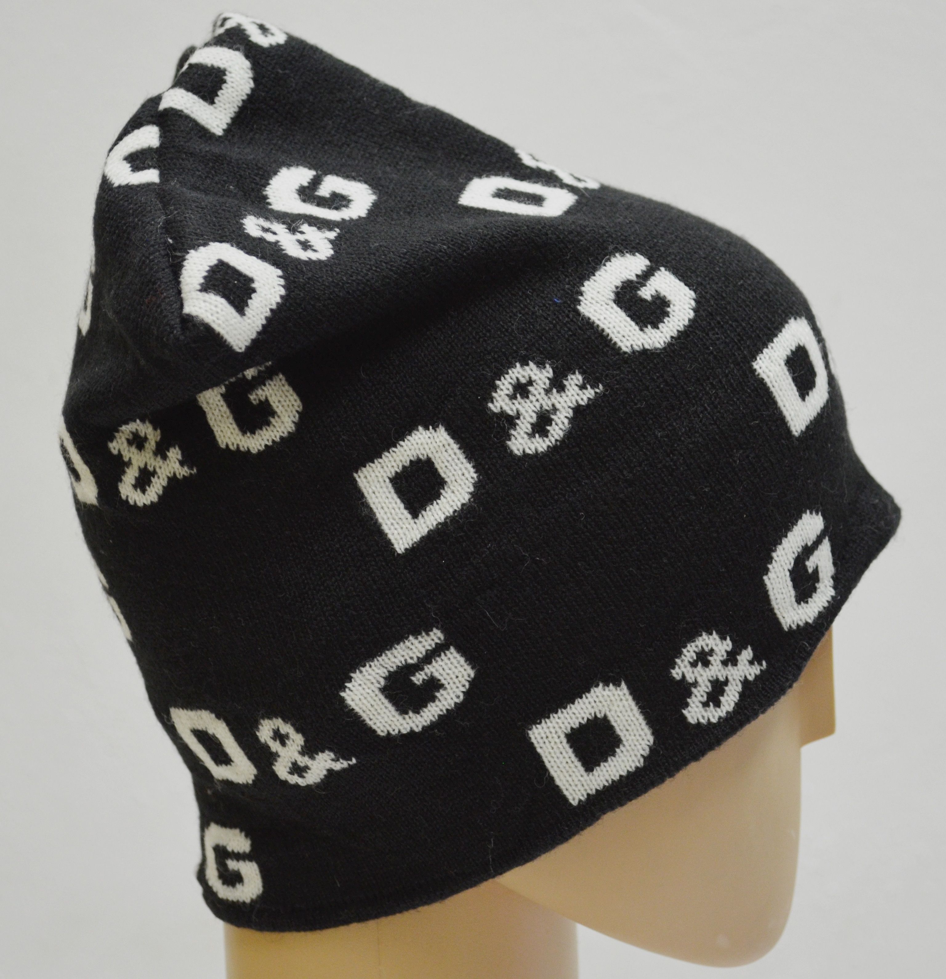 Dolce & Gabbana D&G Monogram Wool Acrylic Beanie Hats Made In Italy Size ONE SIZE - 3 Thumbnail