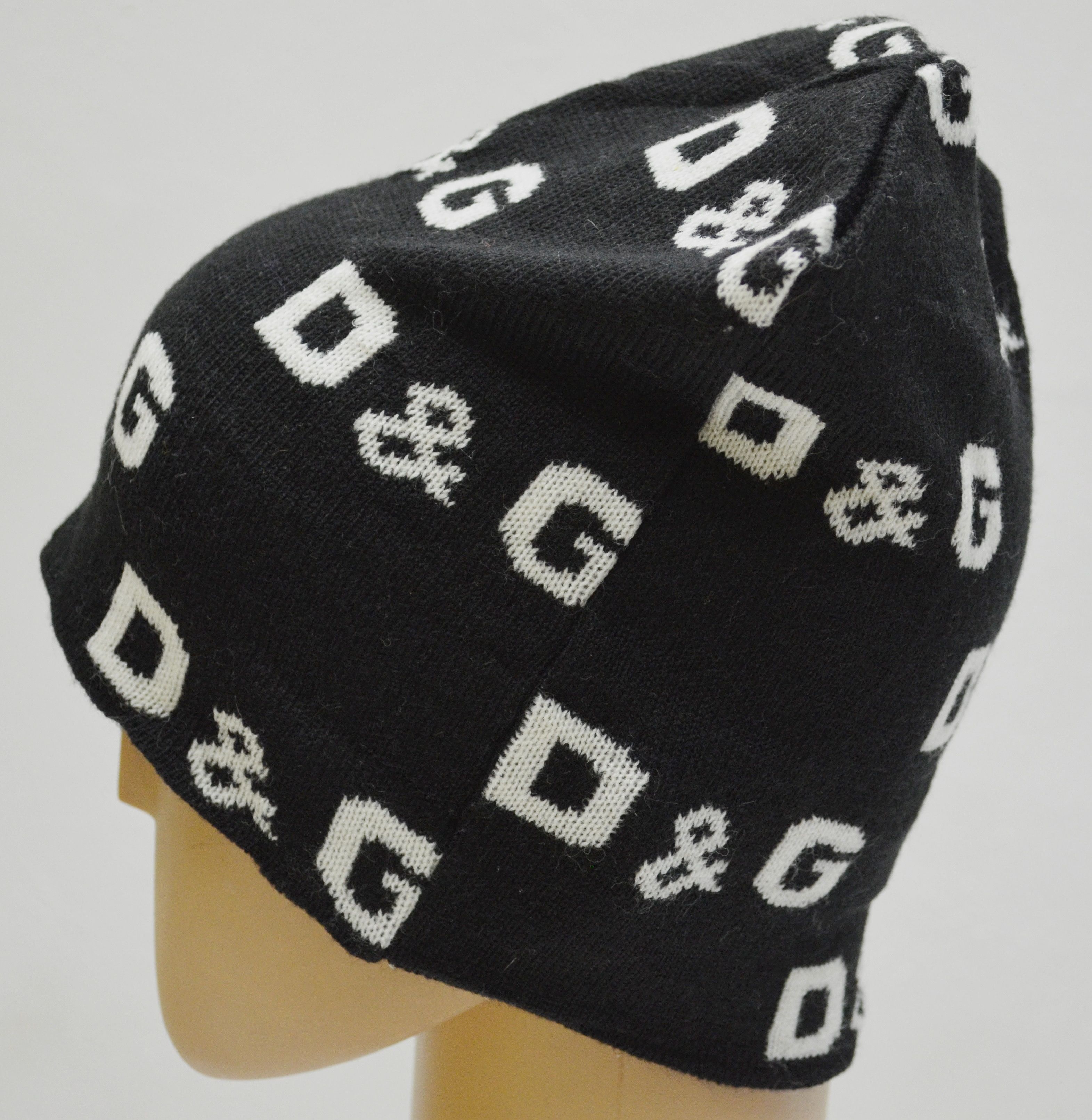 Dolce & Gabbana D&G Monogram Wool Acrylic Beanie Hats Made In Italy Size ONE SIZE - 2 Preview