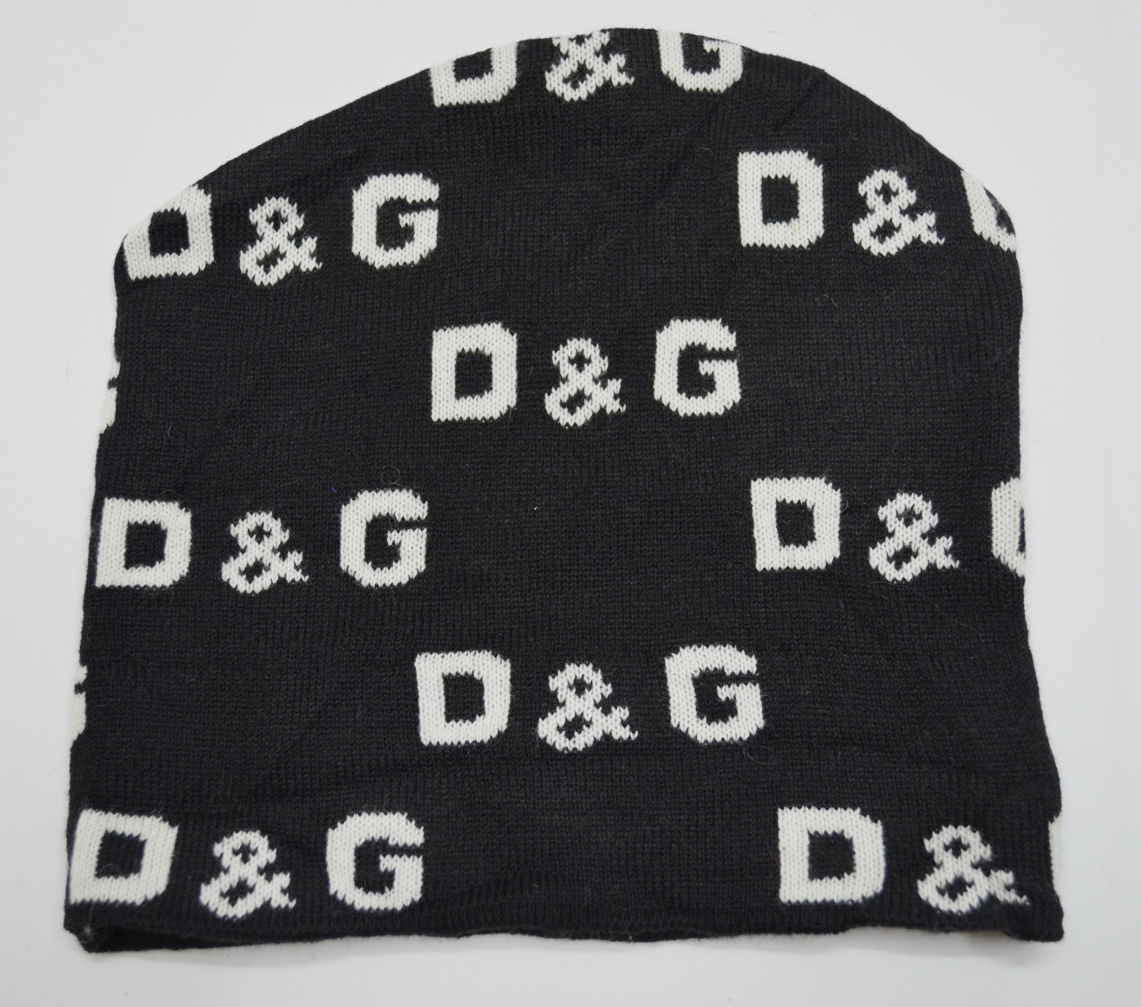 Dolce & Gabbana D&G Monogram Wool Acrylic Beanie Hats Made In Italy Size ONE SIZE - 7 Thumbnail