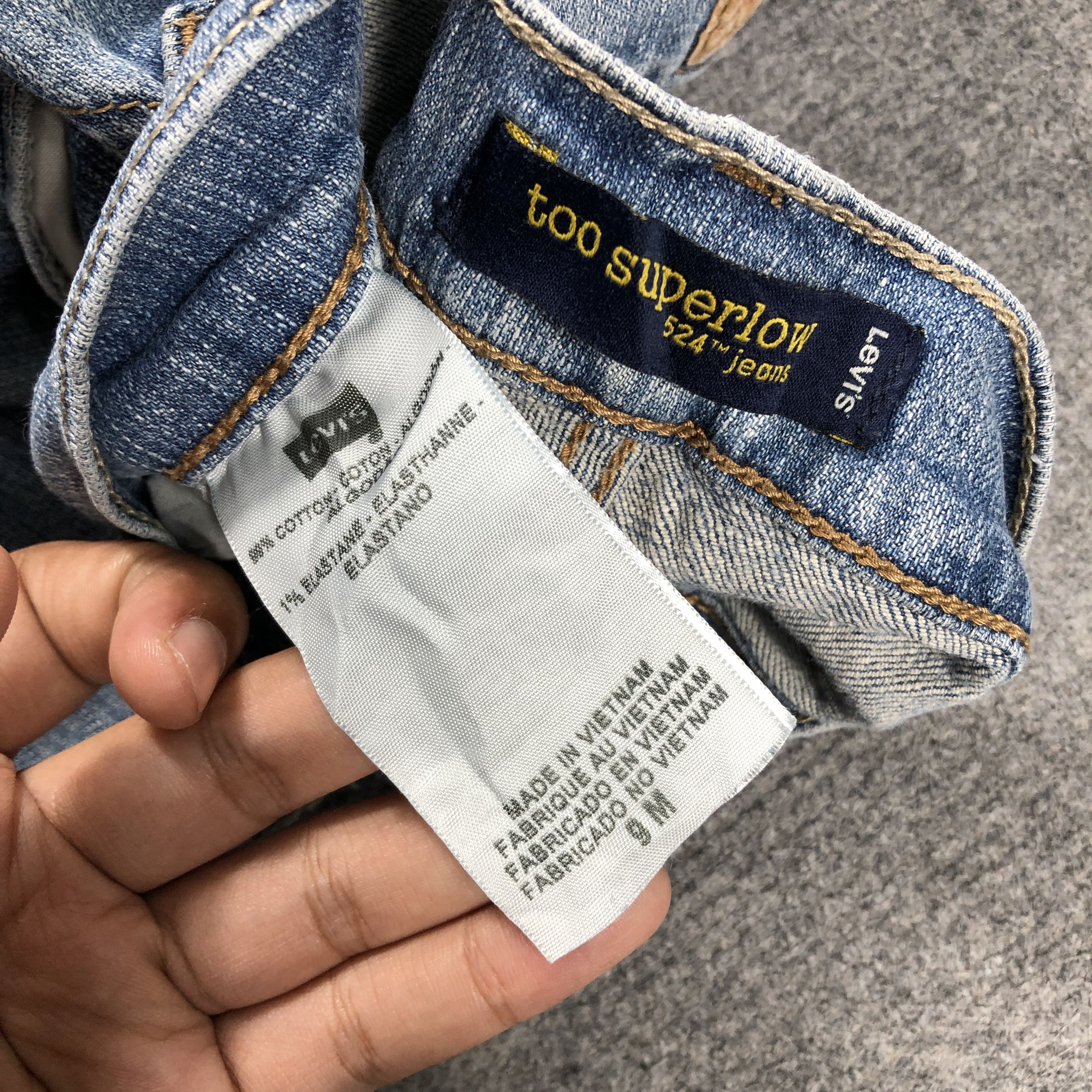 Levi's × Vintage Vintage 524 Levis Jeans Flare Too Superlow L743W Size 32" / US 10 / IT 46 - 10 Thumbnail