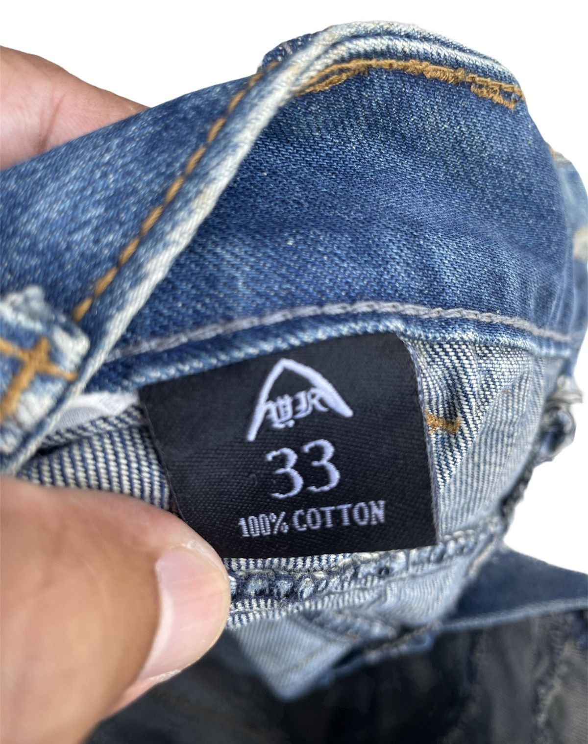 If Six Was Nine × Le Grande Bleu (L.G.B.) Young Republic Triple Waist Blue Distressed Jeans Size US 34 / EU 50 - 11 Thumbnail