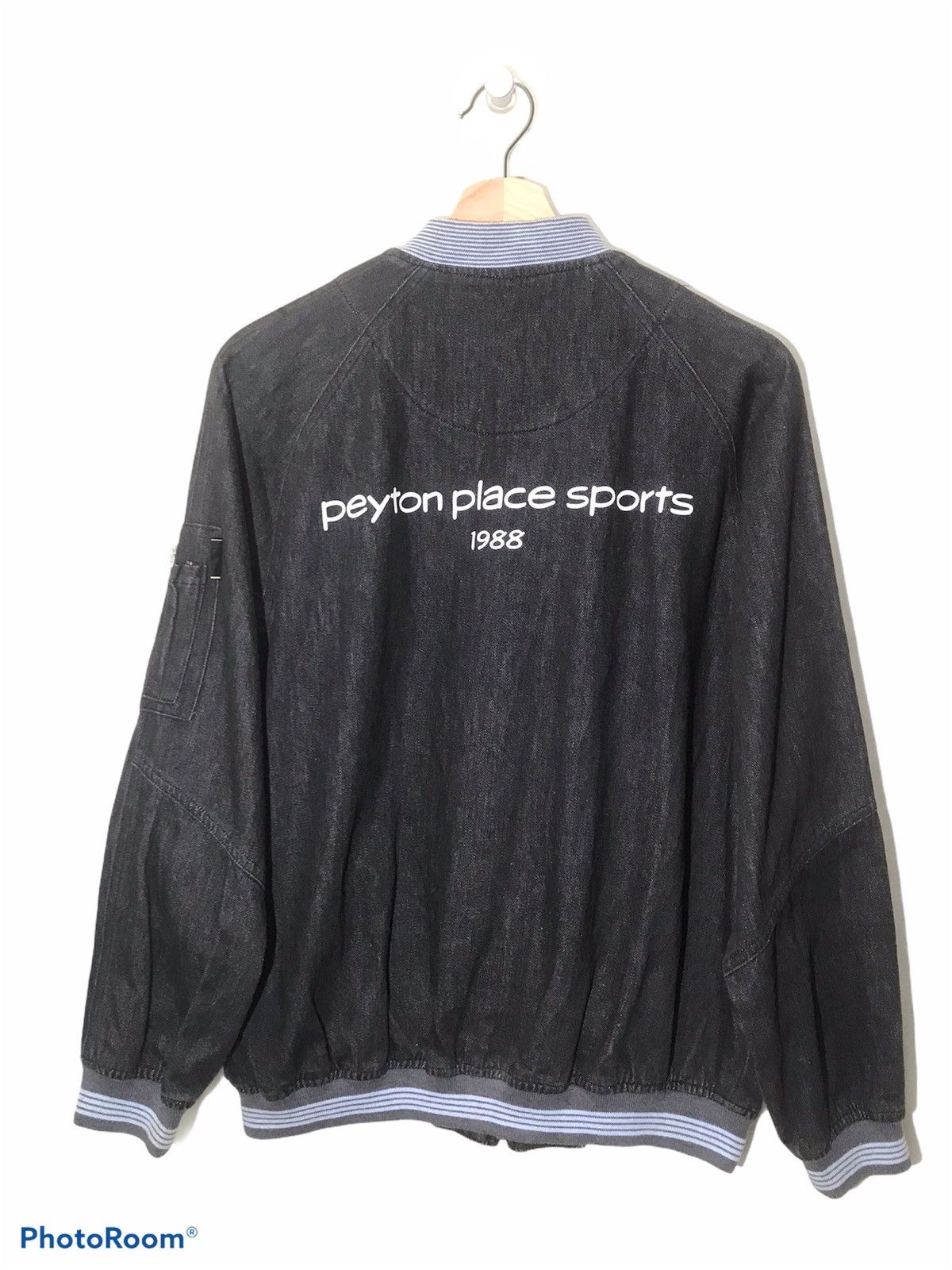 Vintage Peyton Place Back Spellout Denim Jeans Jacket