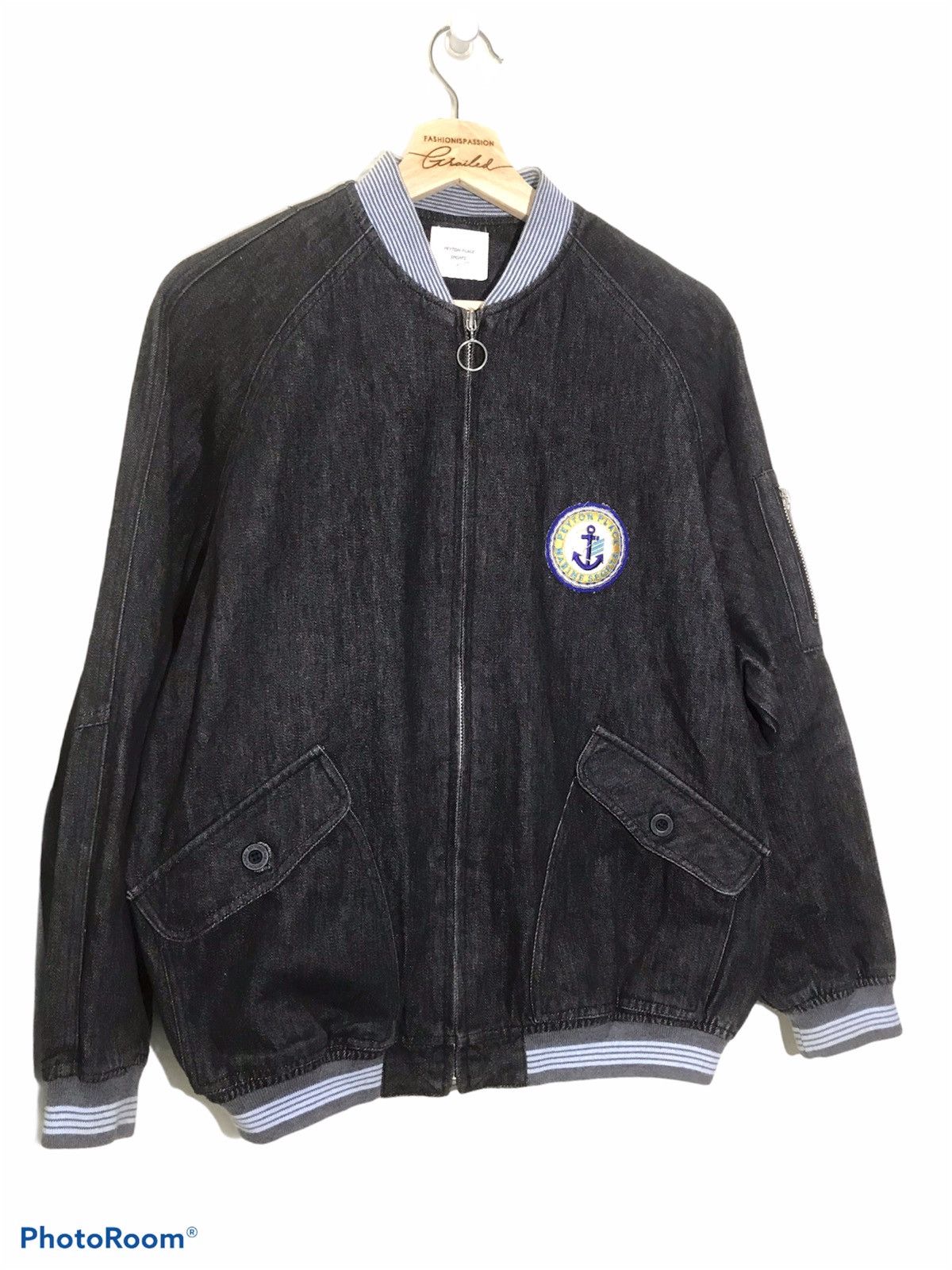 Japanese Brand × Vintage Vintage Peyton Place Back Spellout Denim Jeans Jacket Size US M / EU 48-50 / 2 - 7 Thumbnail