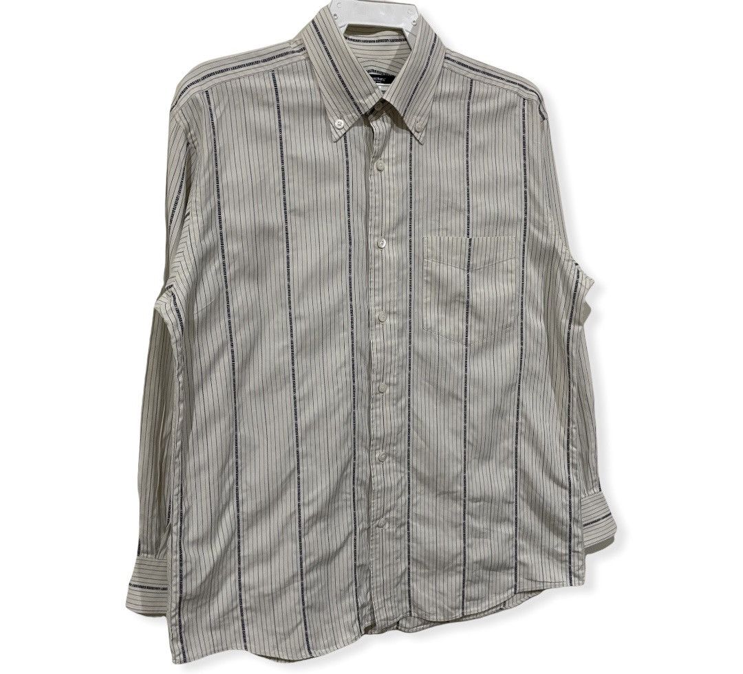 Burberry Burberry Spellout All Over Thin Stripe Shirts Size US L / EU 52-54 / 3 - 6 Thumbnail