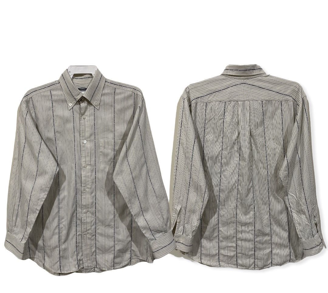 Burberry Burberry Spellout All Over Thin Stripe Shirts Size US L / EU 52-54 / 3 - 8 Thumbnail