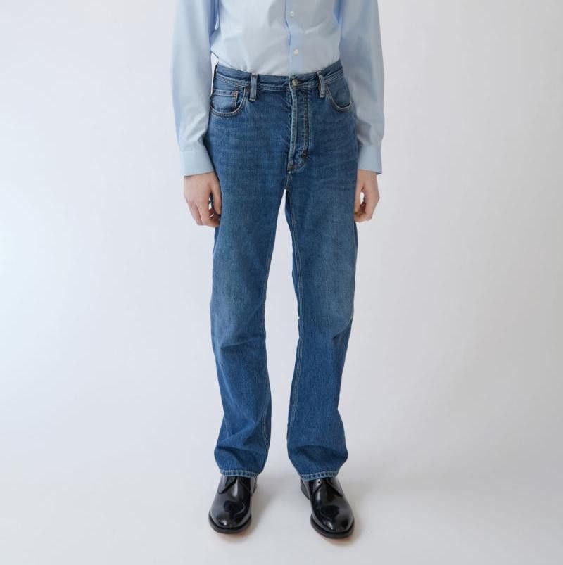 Acne Studios Bla Konst Unisex EU sold 44 Carpenter Trousers Wide Leg Denim Dark Blue