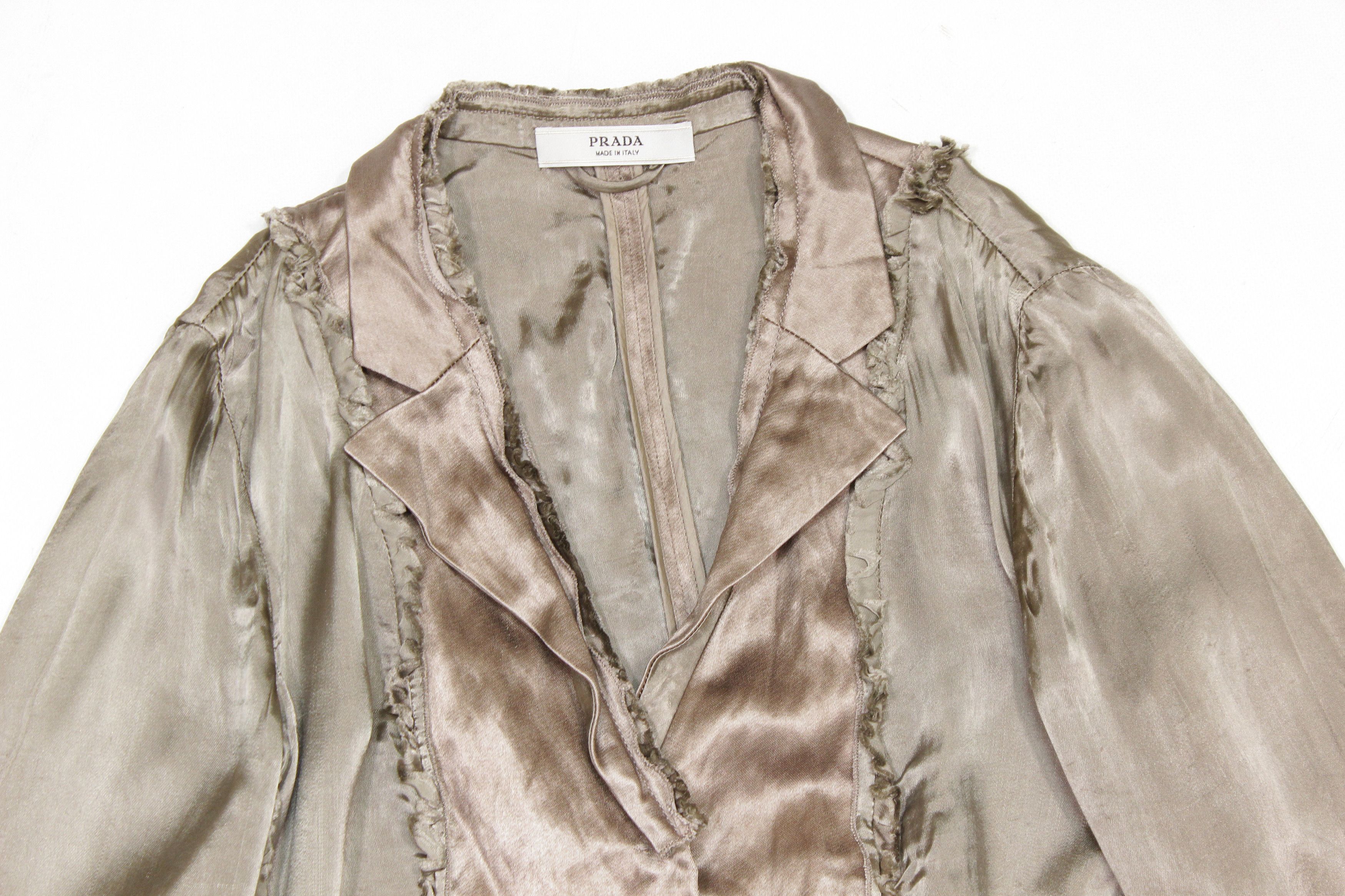 Prada 2008 Silk Cotton Blazer Size S / US 4 / IT 40 - 3 Thumbnail