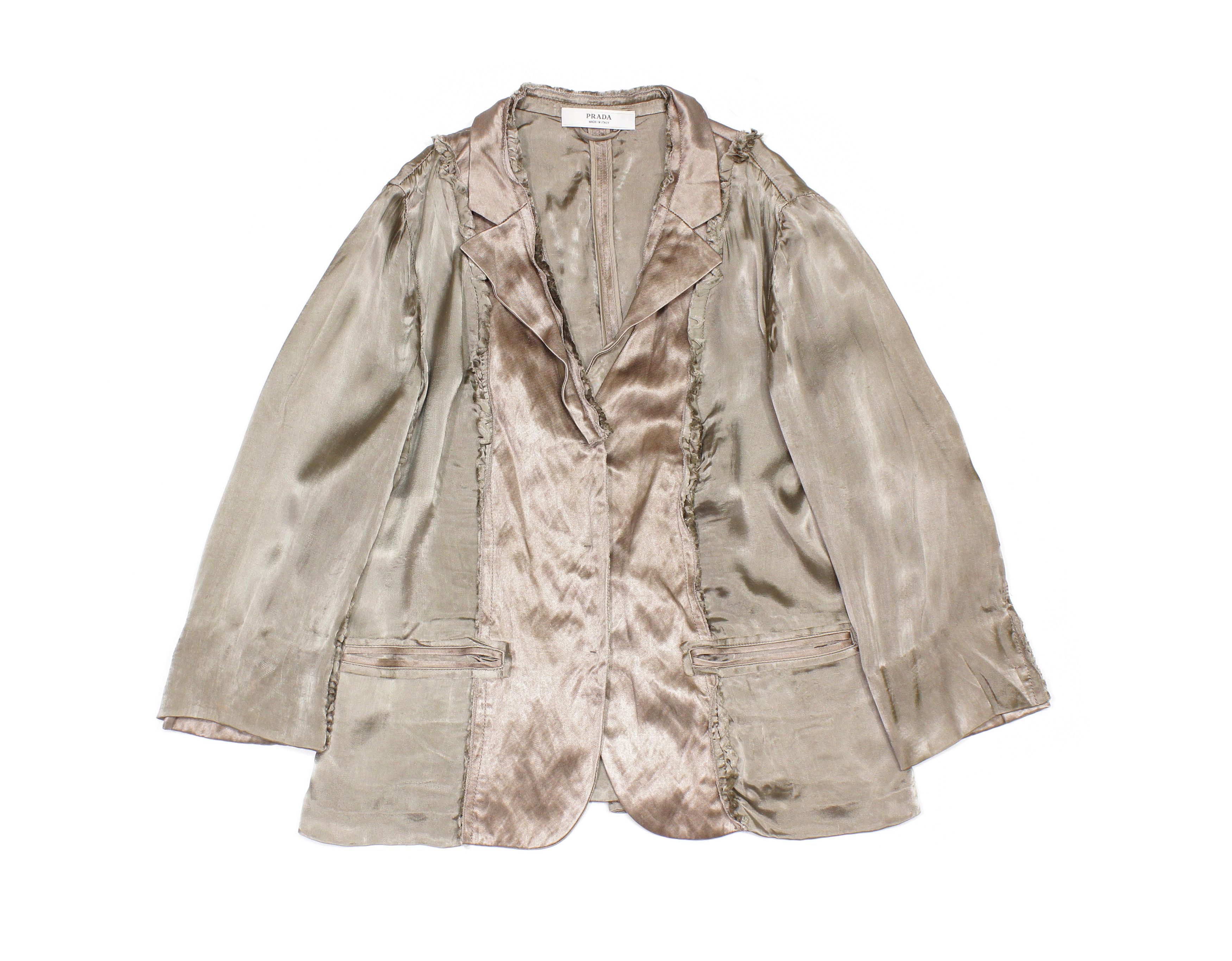 Prada 2008 Silk Cotton Blazer Size S / US 4 / IT 40 - 1 Thumbnail