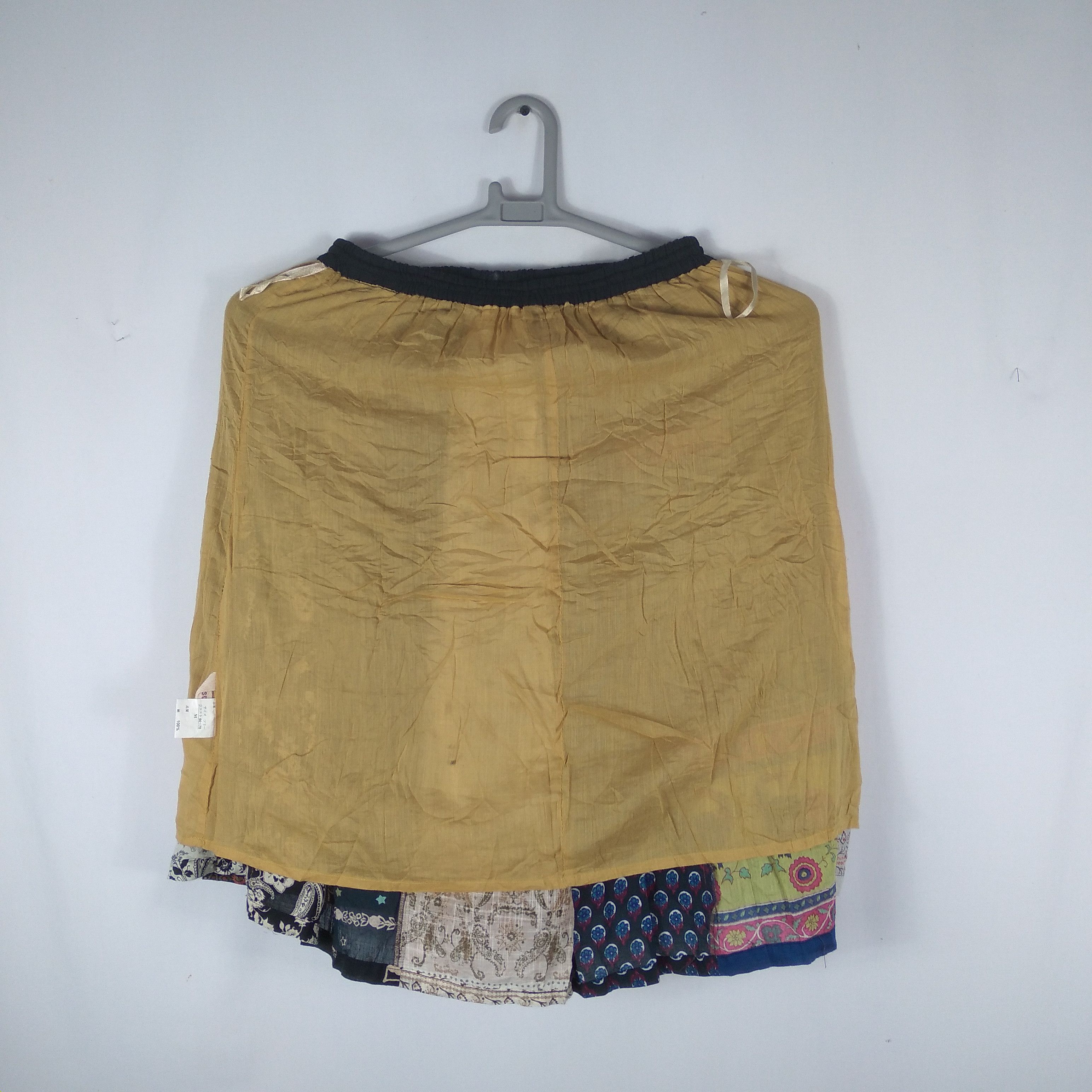 Japanese Brand × Vintage Sunder Ladki Patchwork Avant Garde Styles Draw String Skirt Size 32" / US 10 / IT 46 - 12 Thumbnail
