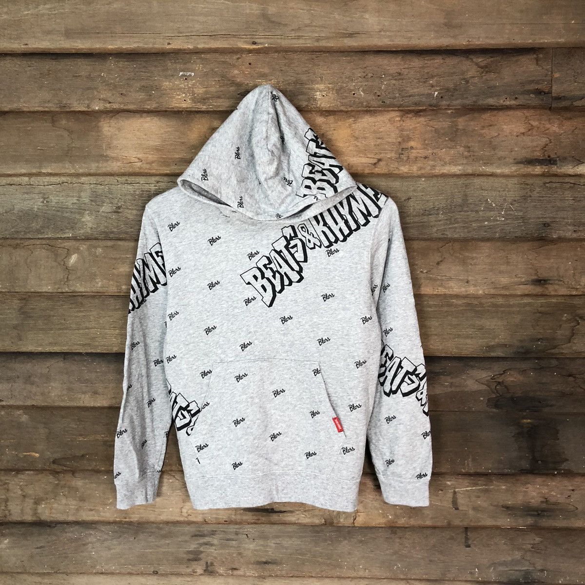 Japanese Brand × Vintage Blue Cross full print beat & rhythm Grey Hoodie #3153 Size US S / EU 44-46 / 1 - 1 Thumbnail