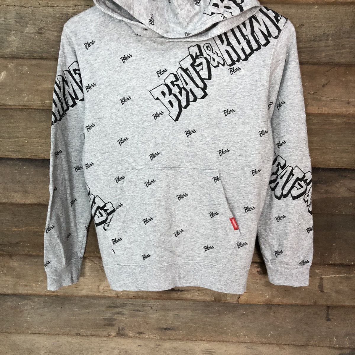 Japanese Brand × Vintage Blue Cross full print beat & rhythm Grey Hoodie #3153 Size US S / EU 44-46 / 1 - 3 Thumbnail
