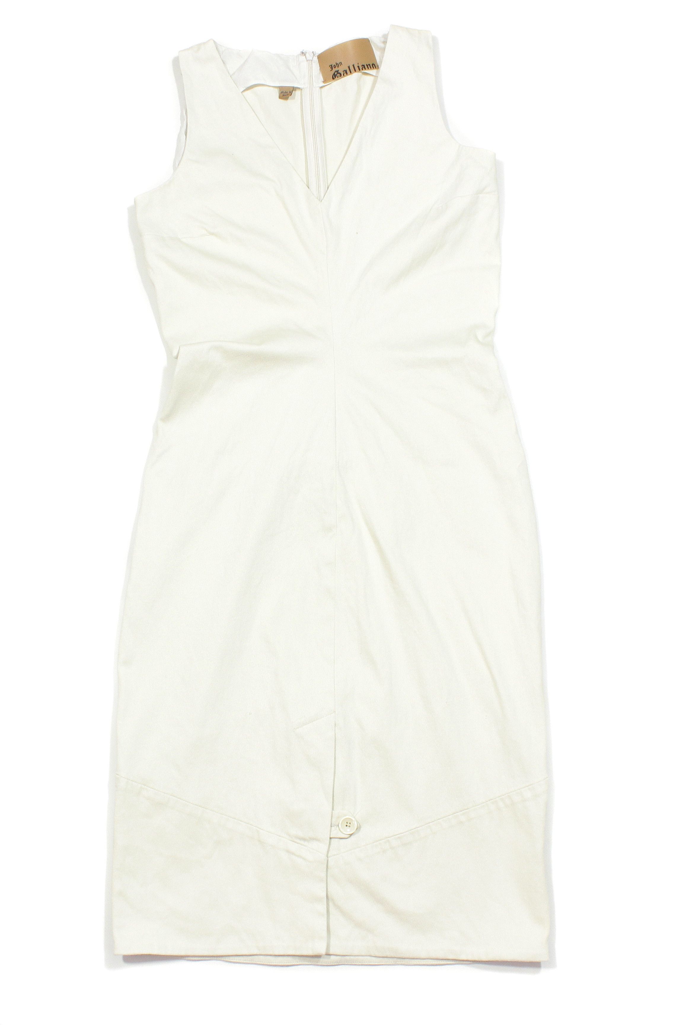 John Galliano Cotton Dress Vintage Size L / US 10 / IT 46 - 1 Thumbnail