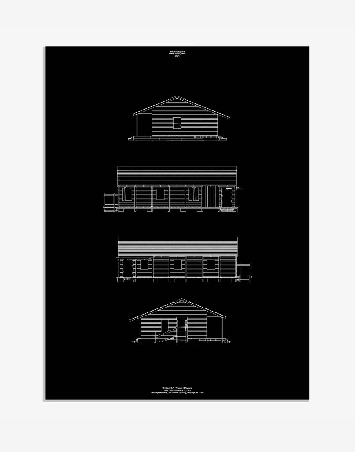 image of Virgil Abloh Brooklyn Museum Poster 3 in Black, Men's