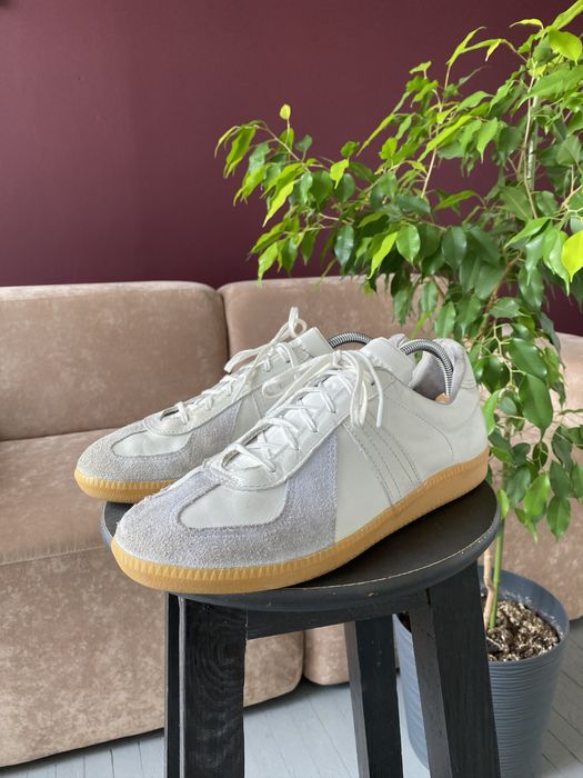 Vintage Vintage BW Sport GATs Sneakers Leather White Military | Grailed