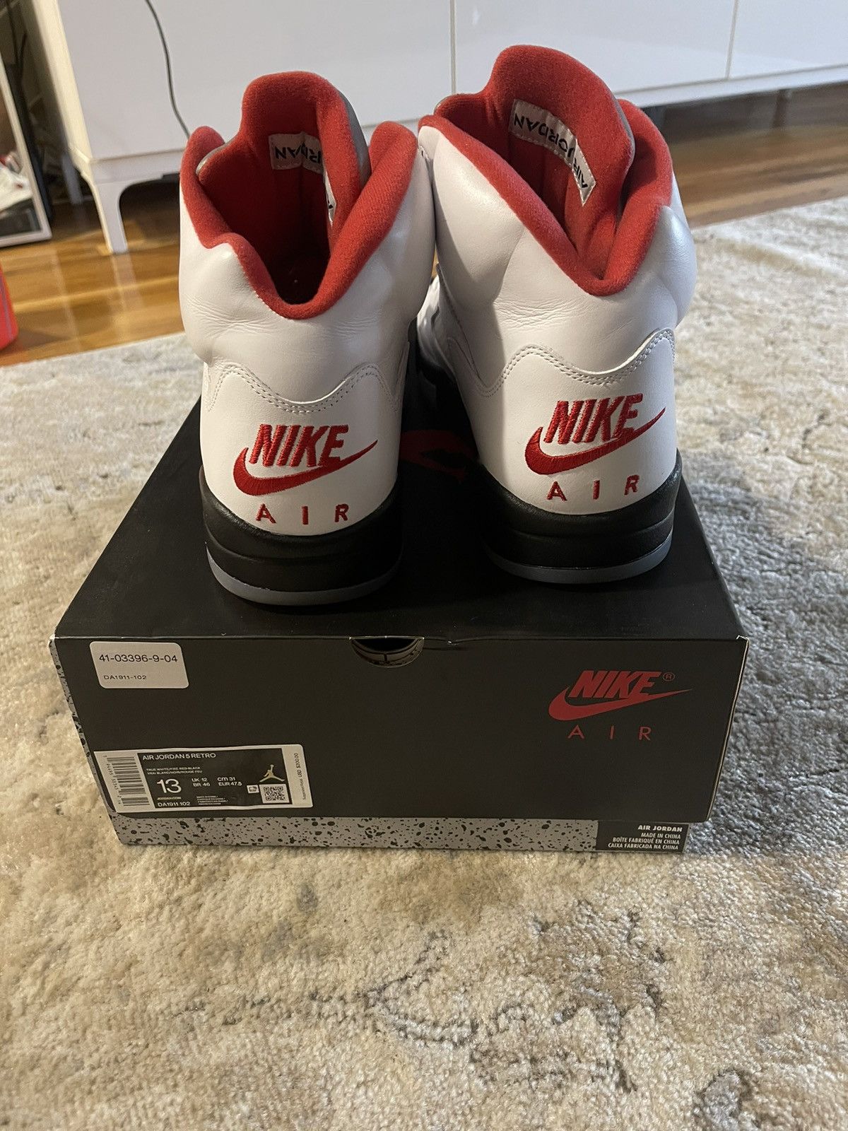 Jordan Brand Air Jordan 5 Retro Fire Red 2020 Size US 13 / EU 46 - 3 Thumbnail