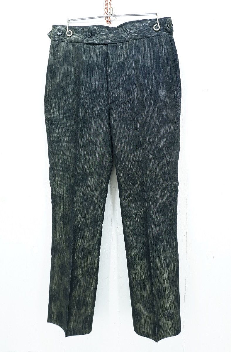 Cropped Pants Black Shadow Dot Side Tab Trouser