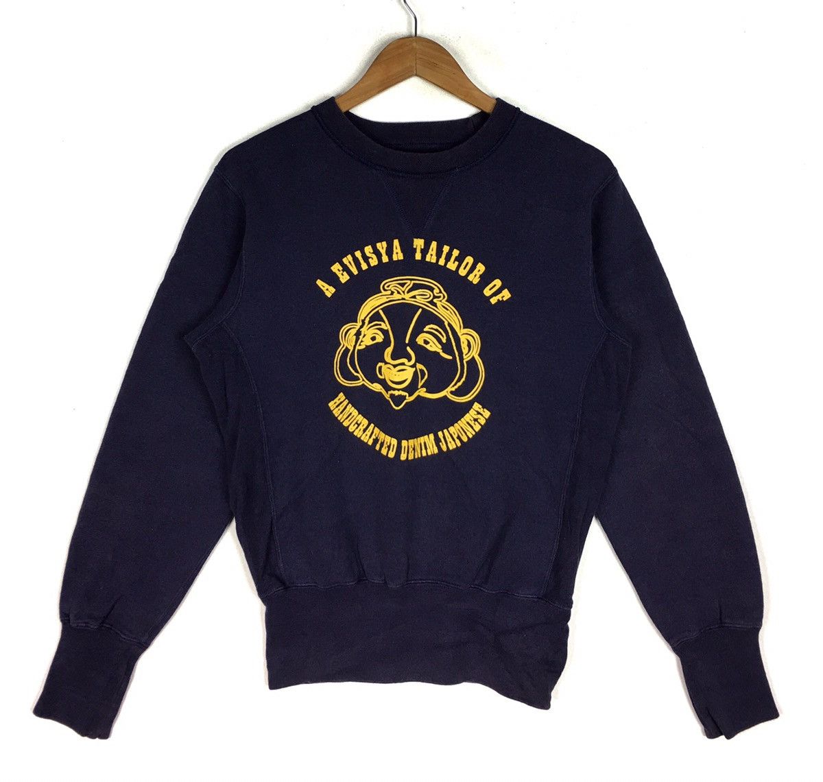 Evisu Sweatshirt Pullover Jumper Sweater Big Spellout Logo