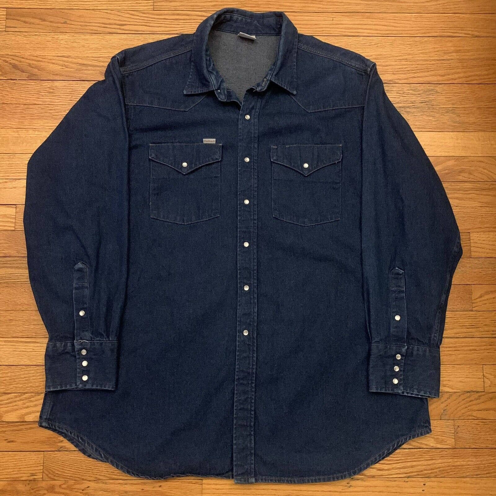 Vintage Vintage Carhartt Pearl Snap Western Button Down Shirt | Grailed