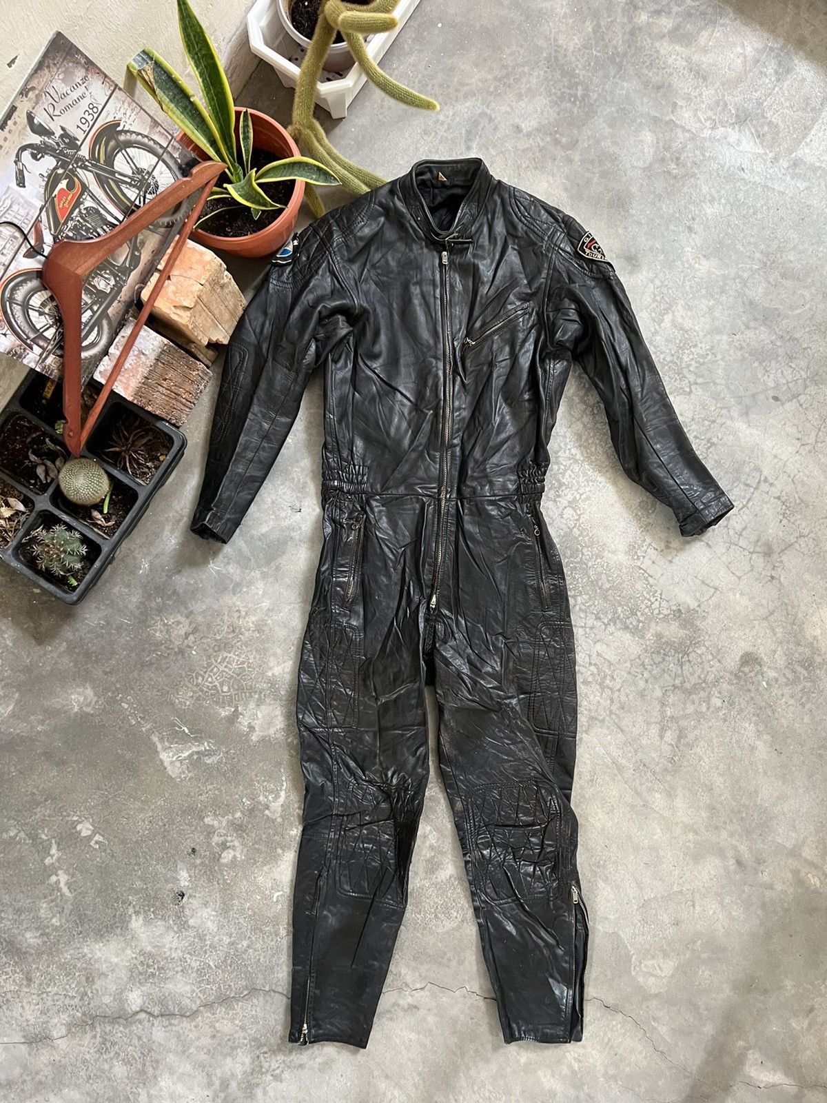 Leather × Vintage Vintage 🖤 Leather Racing Overalls | Grailed