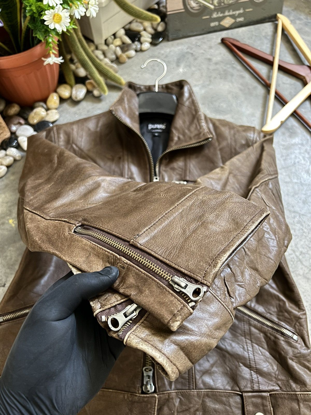 Japanese Brand × Vintage Steals 🔥 Purete Leather Jacket Size US L / EU 52-54 / 3 - 8 Thumbnail