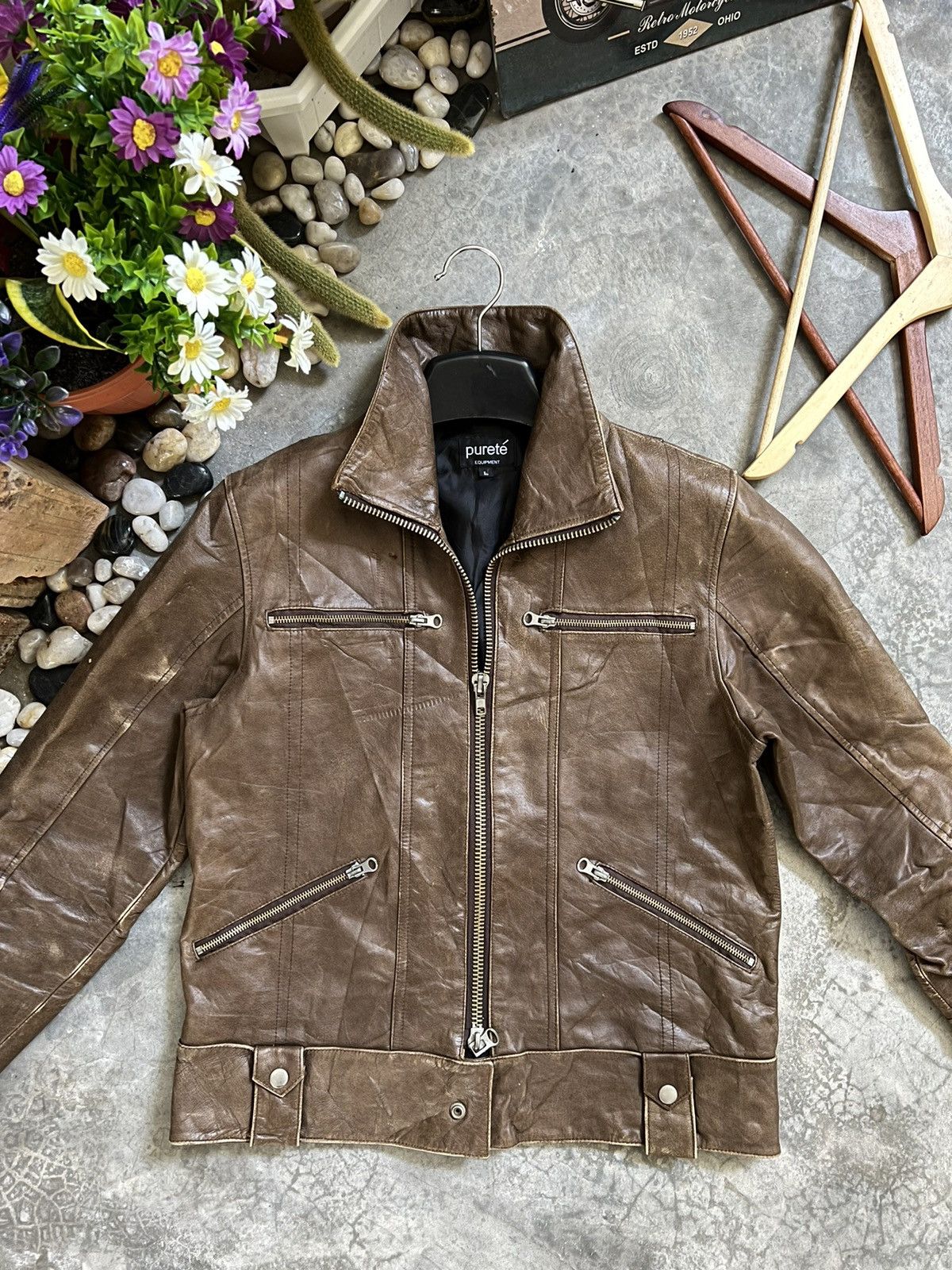 Japanese Brand × Vintage Steals 🔥 Purete Leather Jacket Size US L / EU 52-54 / 3 - 2 Thumbnail