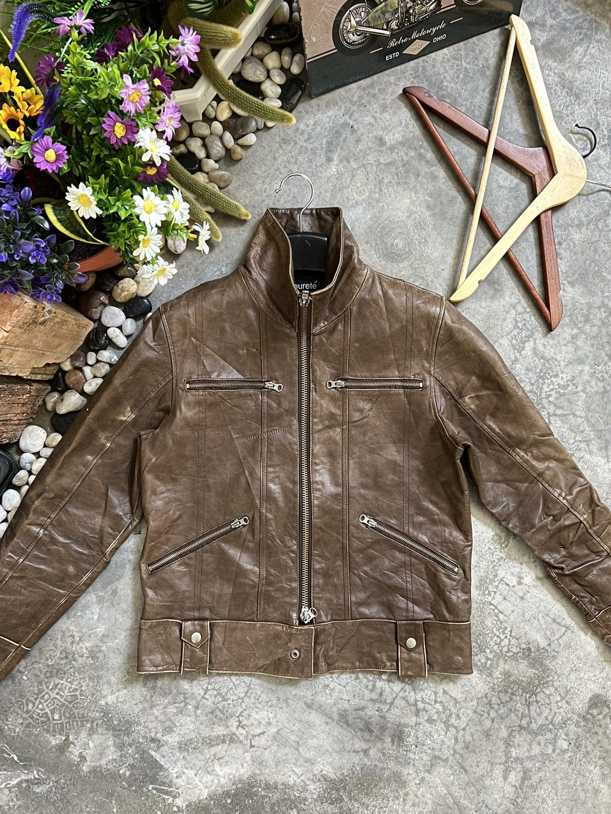 Japanese Brand × Vintage Steals 🔥 Purete Leather Jacket Size US L / EU 52-54 / 3 - 4 Thumbnail