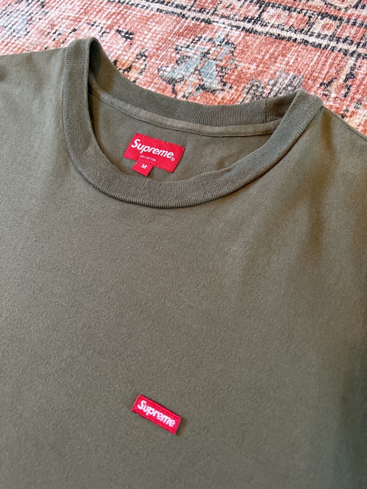 Supreme Supreme Small Red Box Logo Tee - Medium - Green Size US M / EU 48-50 / 2 - 2 Thumbnail