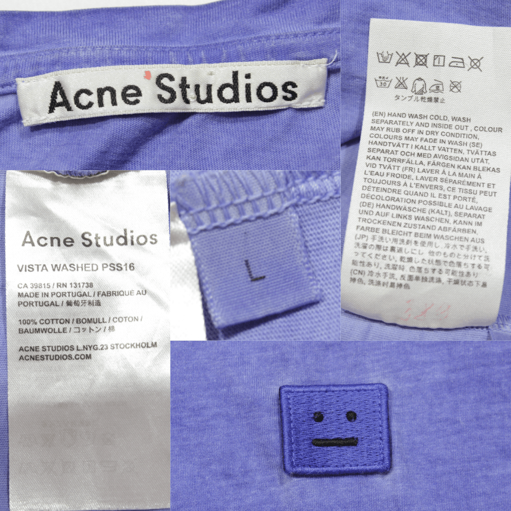Acne Studios Face Logo Vista Washed PSS16 T-Shirt Size L / US 10 / IT 46 - 9 Thumbnail