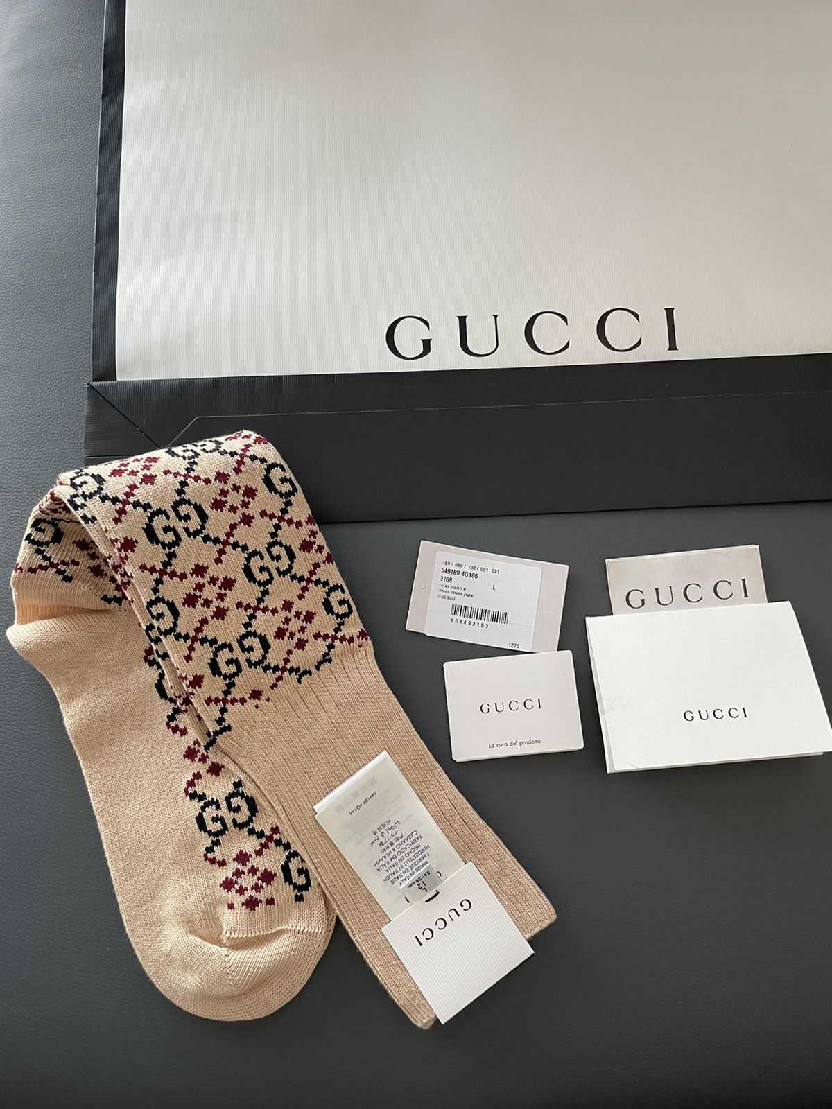 Gucci Super Runway Gucci Monogram Socks Brand New Rare Size ONE SIZE - 13 Thumbnail