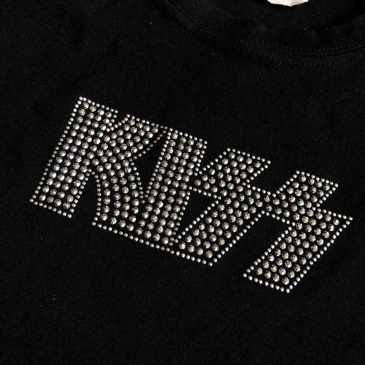 Band Tees Rare Vintage 1990s KISS Rock Band Rhinestone Logo Tee Shirt Size S / US 4 / IT 40 - 3 Thumbnail