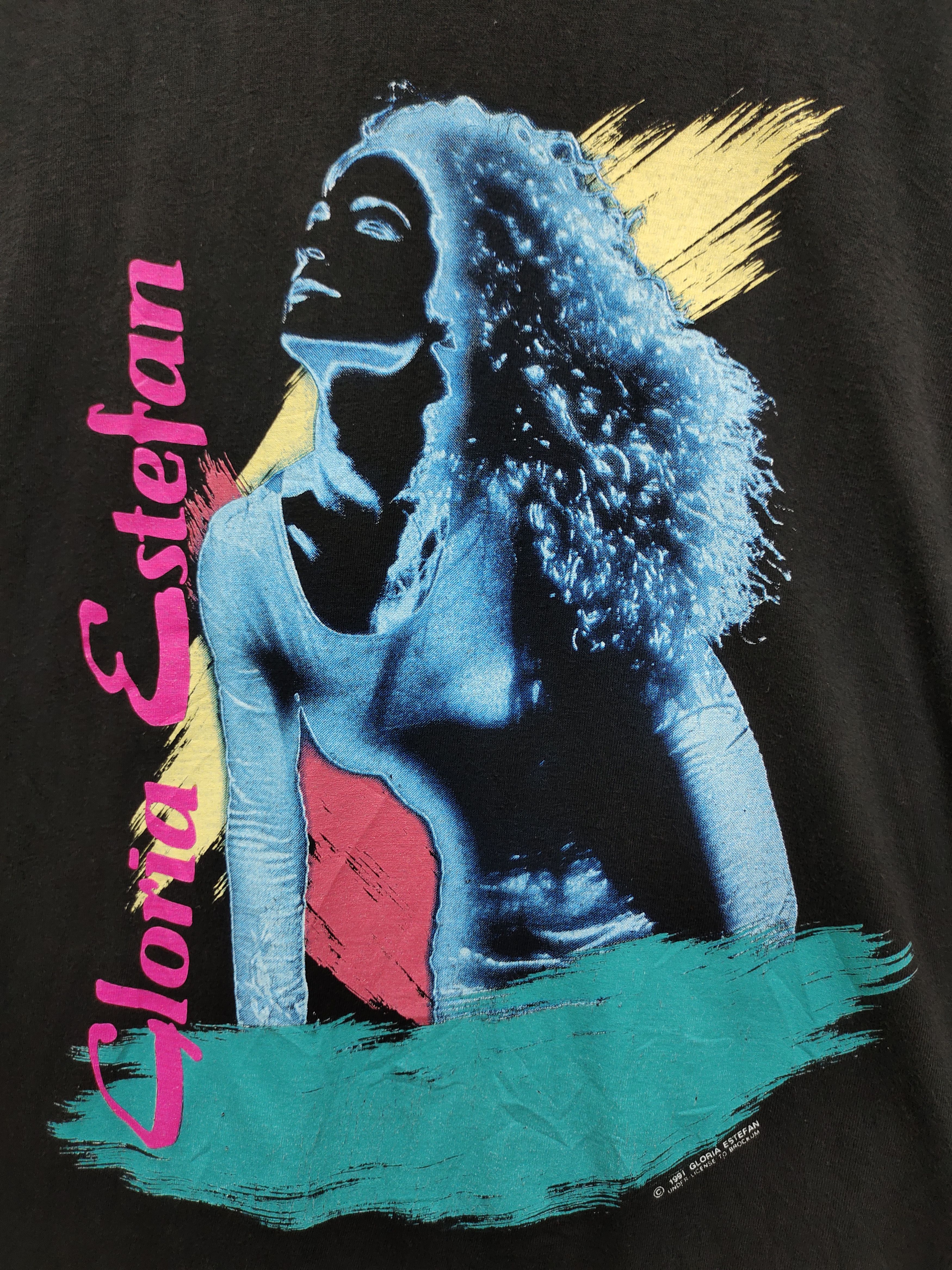 Band Tees Vintage 90s Gloria Estefan into the light tour 1991 T-Shirt Size US M / EU 48-50 / 2 - 3 Thumbnail