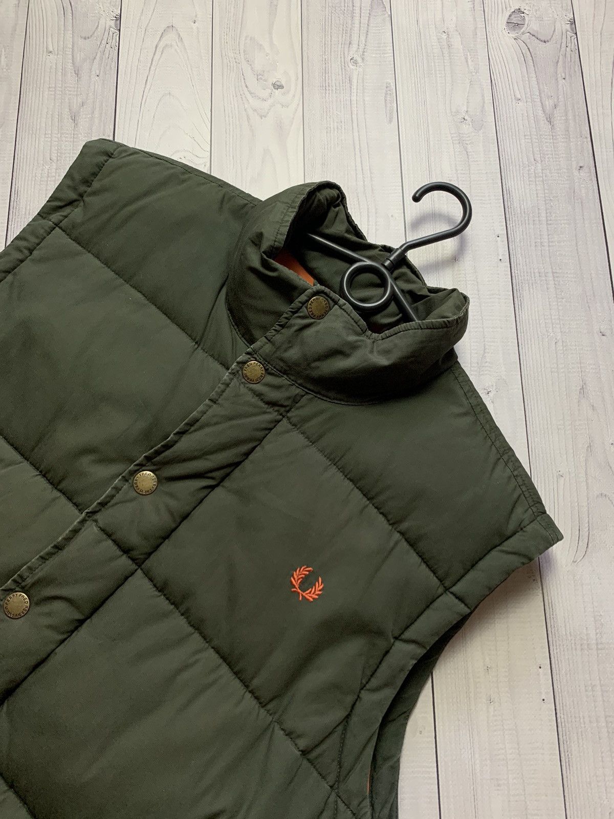 Fred Perry Vintage Fred Perry Down Vest Khaki size XL Size US XL / EU 56 / 4 - 5 Thumbnail