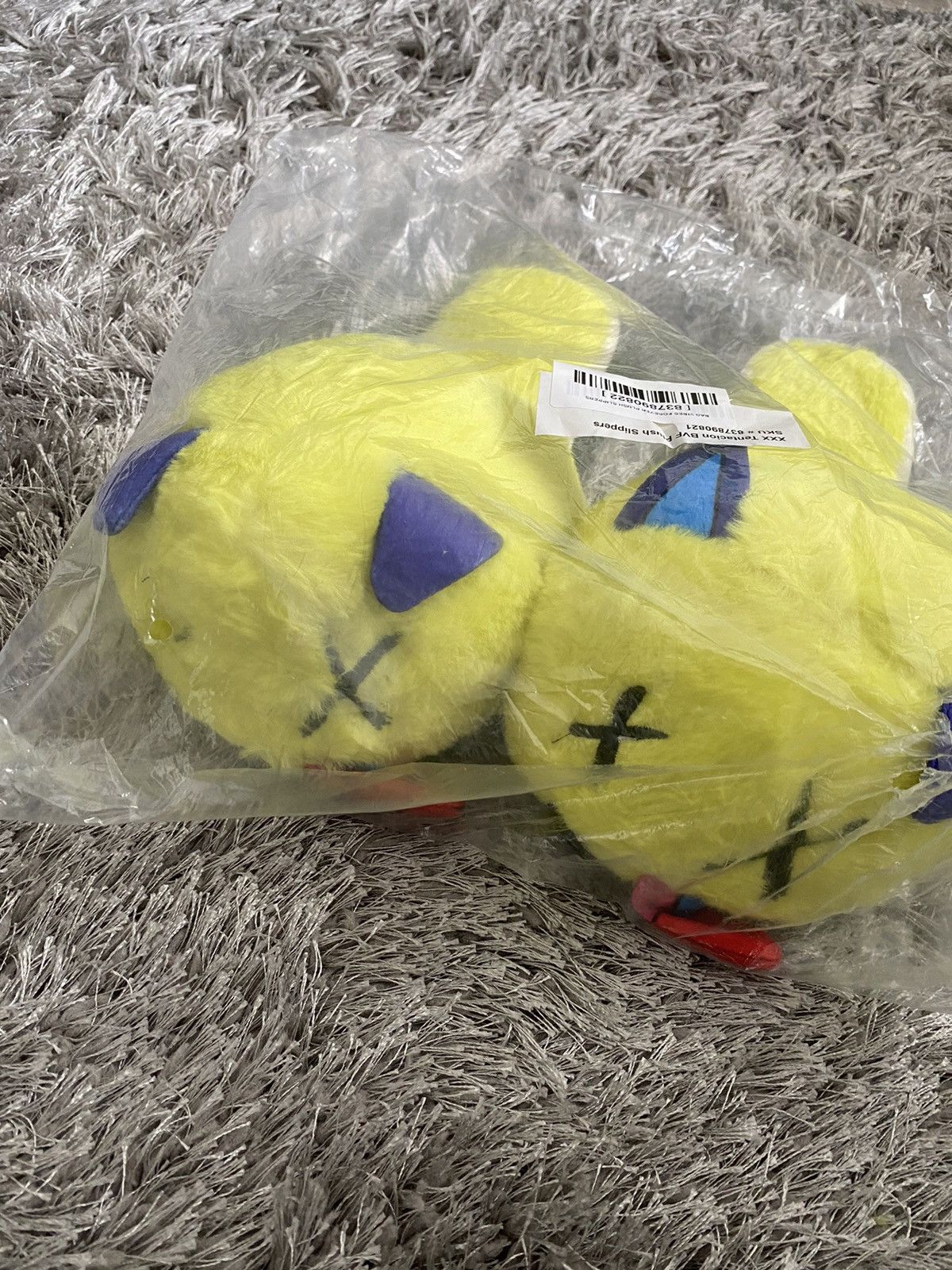 Bad × X XXXTENTACION BAD VIBES FOREVER PLUSH SLIPPERS | Grailed
