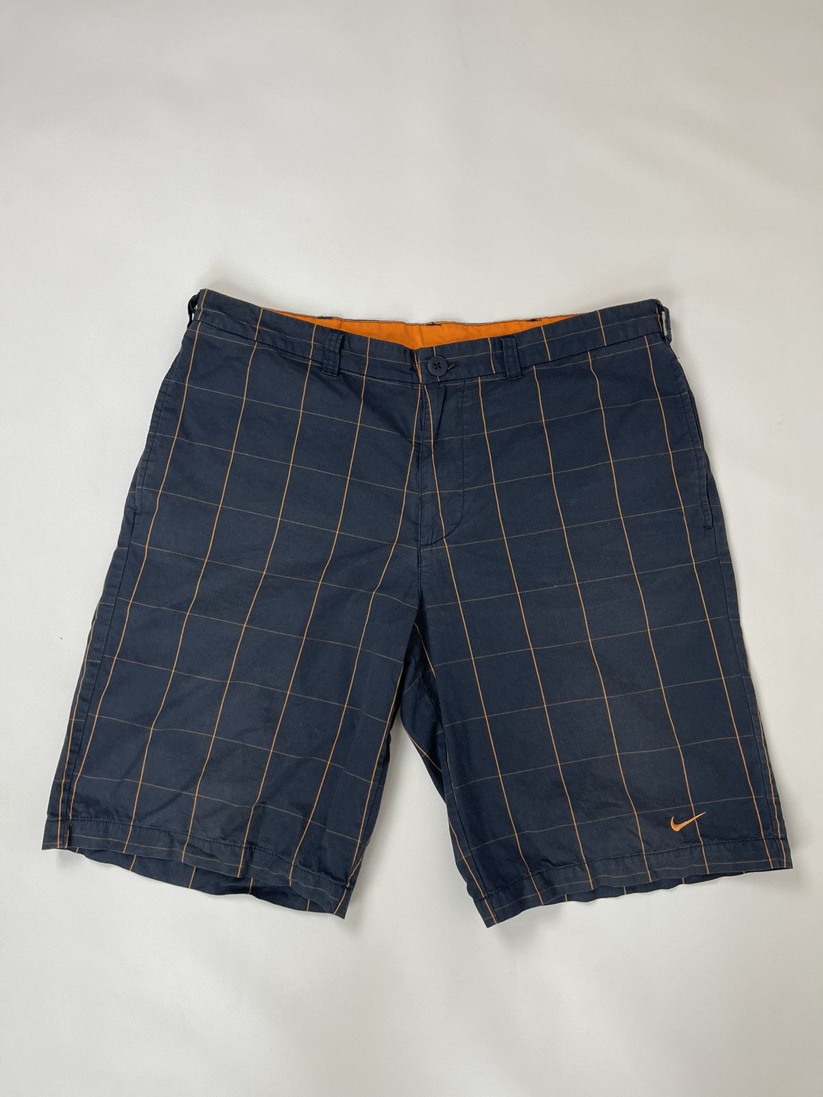 Nike Nike vintage y2k checkered navy chino shorts swoosh logo Size US 34 / EU 50 - 3 Thumbnail