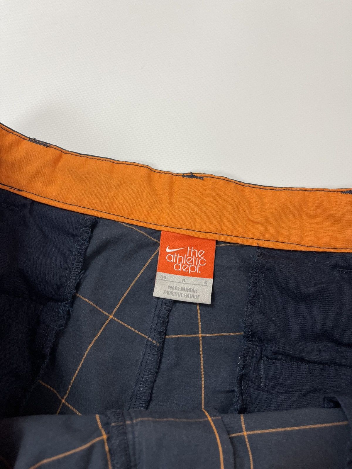 Nike Nike vintage y2k checkered navy chino shorts swoosh logo Size US 34 / EU 50 - 8 Thumbnail