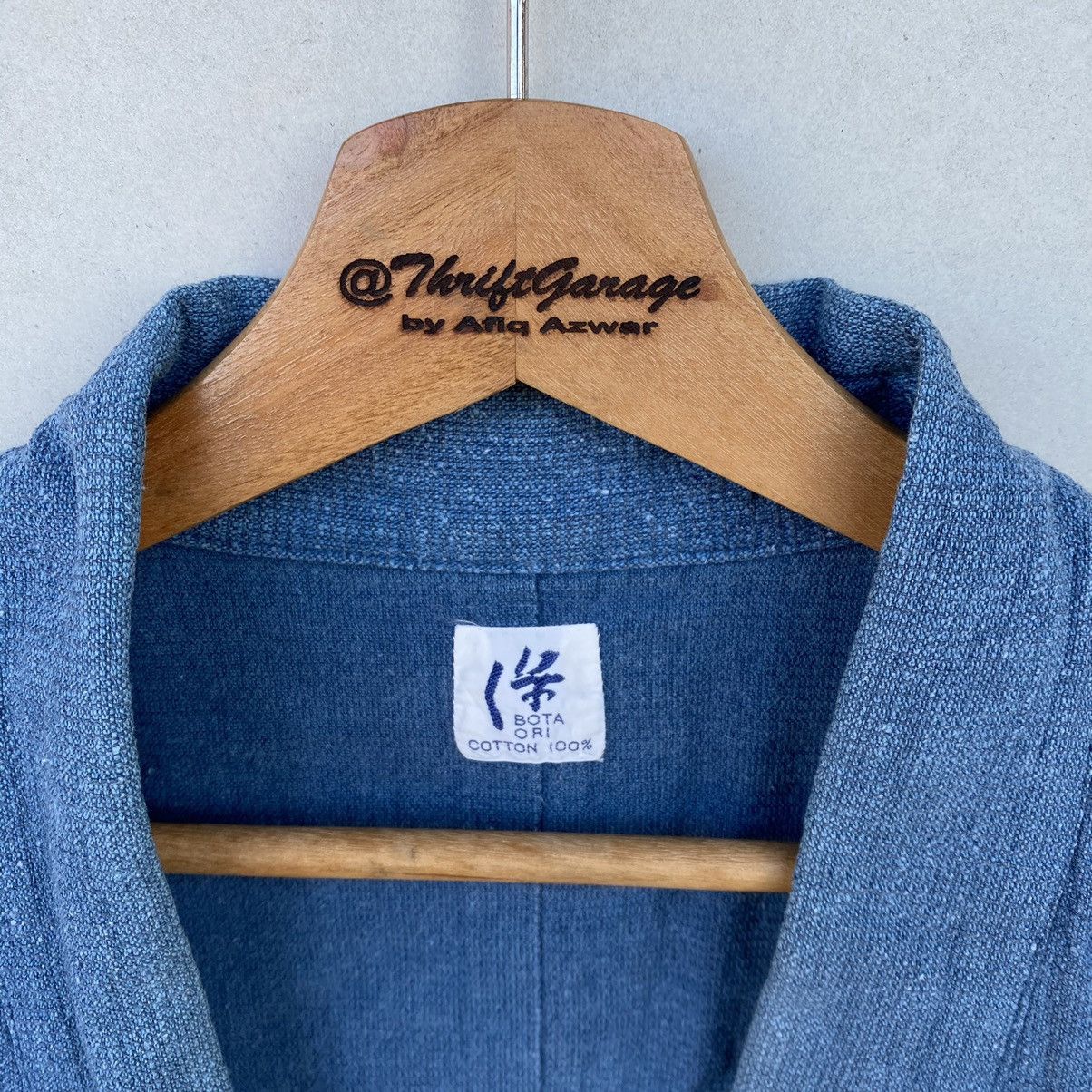 Japanese Brand Vtg Haori Noragi Hanten Bota Ori Indigo Wrap Kimono Jalan Size US L / EU 52-54 / 3 - 7 Thumbnail