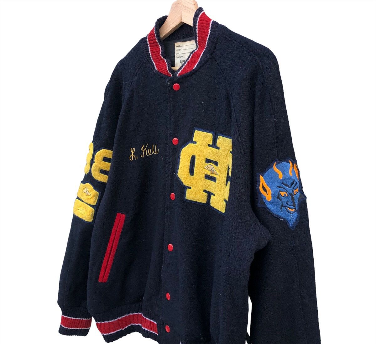 MLB Vintage MLB Houston Wool Mohair Varsity Jacket MLB Jacket Size US L / EU 52-54 / 3 - 4 Thumbnail