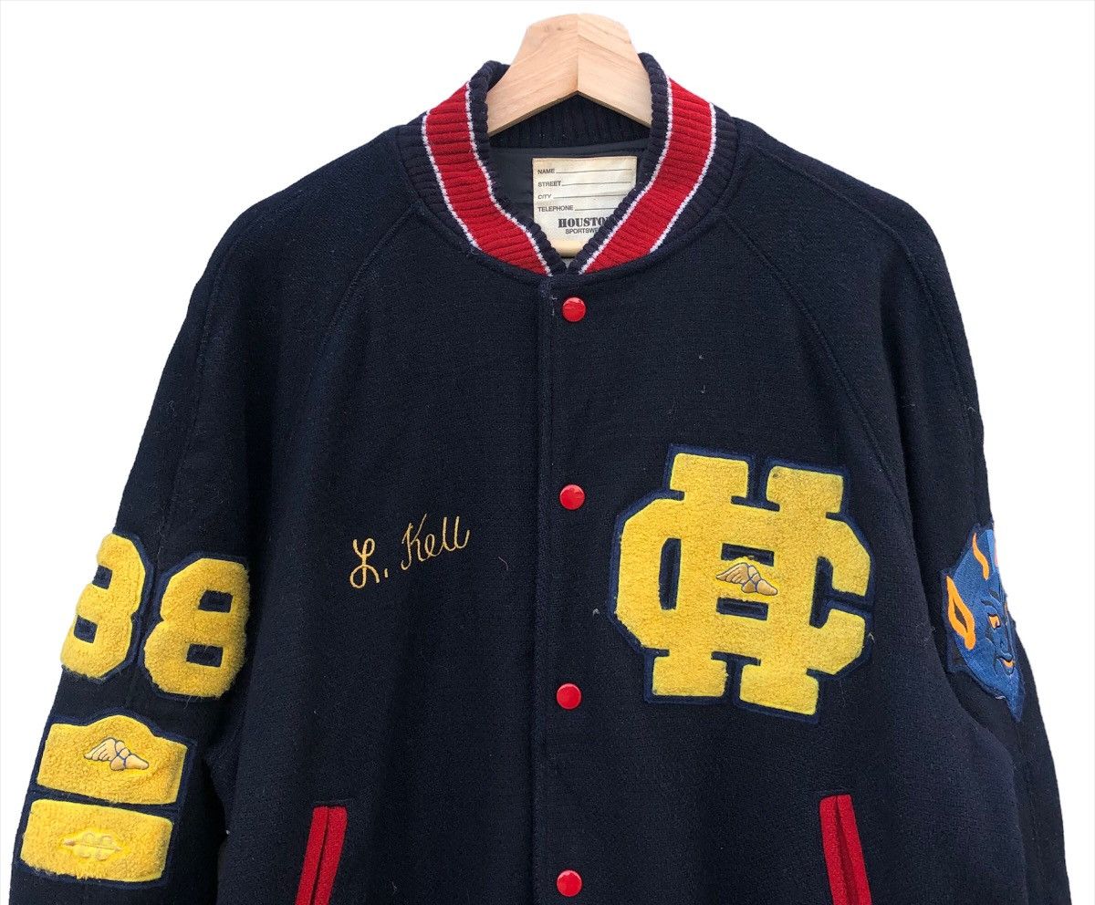 MLB Vintage MLB Houston Wool Mohair Varsity Jacket MLB Jacket Size US L / EU 52-54 / 3 - 3 Thumbnail