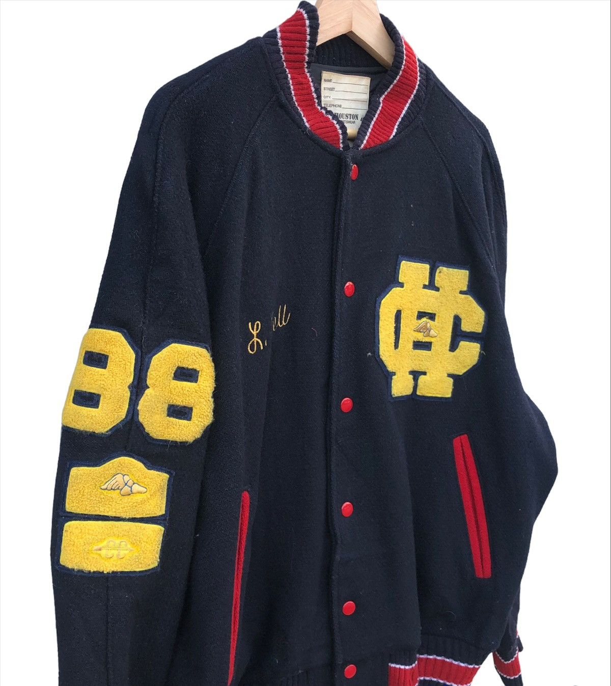 MLB Vintage MLB Houston Wool Mohair Varsity Jacket MLB Jacket Size US L / EU 52-54 / 3 - 5 Thumbnail