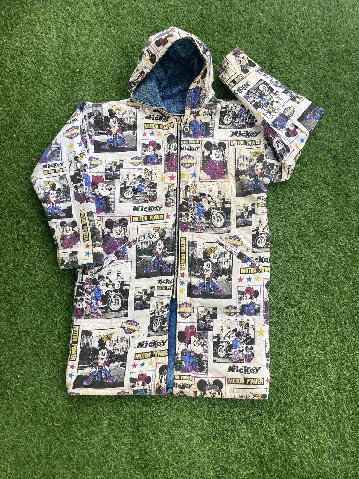 Disney × Mickey Mouse × Vintage VINTAGE 1988 MICKEY MOUSE MOTOR POWER REVERSIBLE JACKET Size US L / EU 52-54 / 3 - 10 Thumbnail