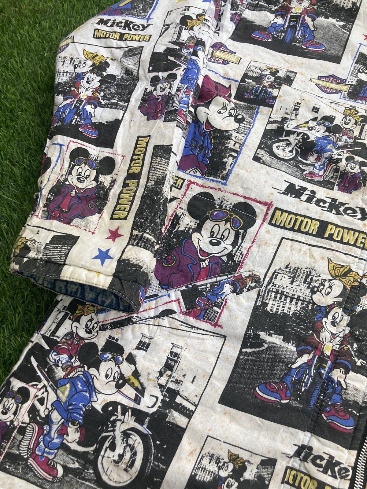Disney × Mickey Mouse × Vintage VINTAGE 1988 MICKEY MOUSE MOTOR POWER REVERSIBLE JACKET Size US L / EU 52-54 / 3 - 13 Thumbnail